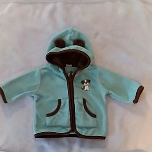 Carter's dog ear jacket with a dog on front